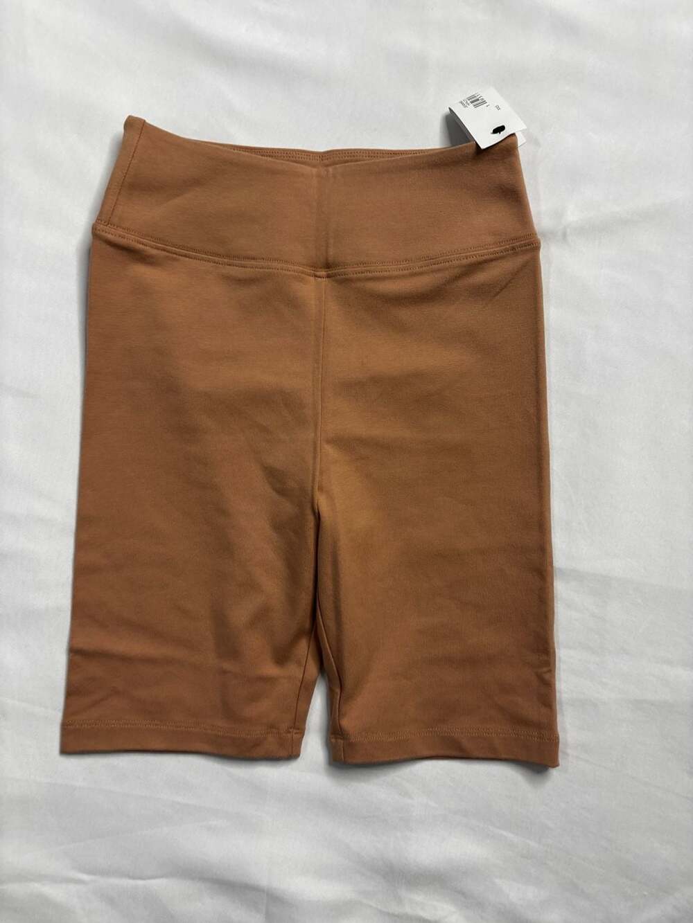 The Drop Jeannie High-Rise Bike Short in Praline